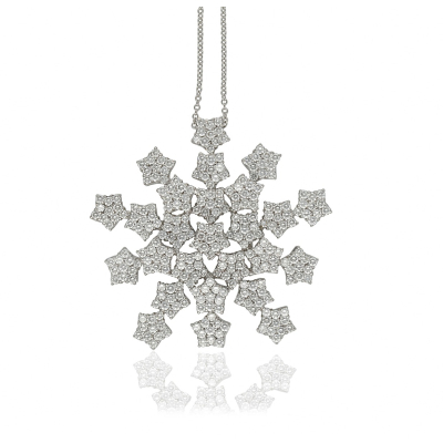 NECKLACE 21.3GR WHITE GOLD 18KT DIAMONDS 4.46ct H / VS1- VS2 