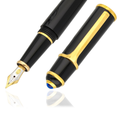 DIABOLO STYLO PLUME PEN IN BLACK COMPOSITE AND 18KT TEN TIP